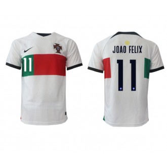 Portugal Joao Felix #11 Bortatröja VM 2022 Korta ärmar